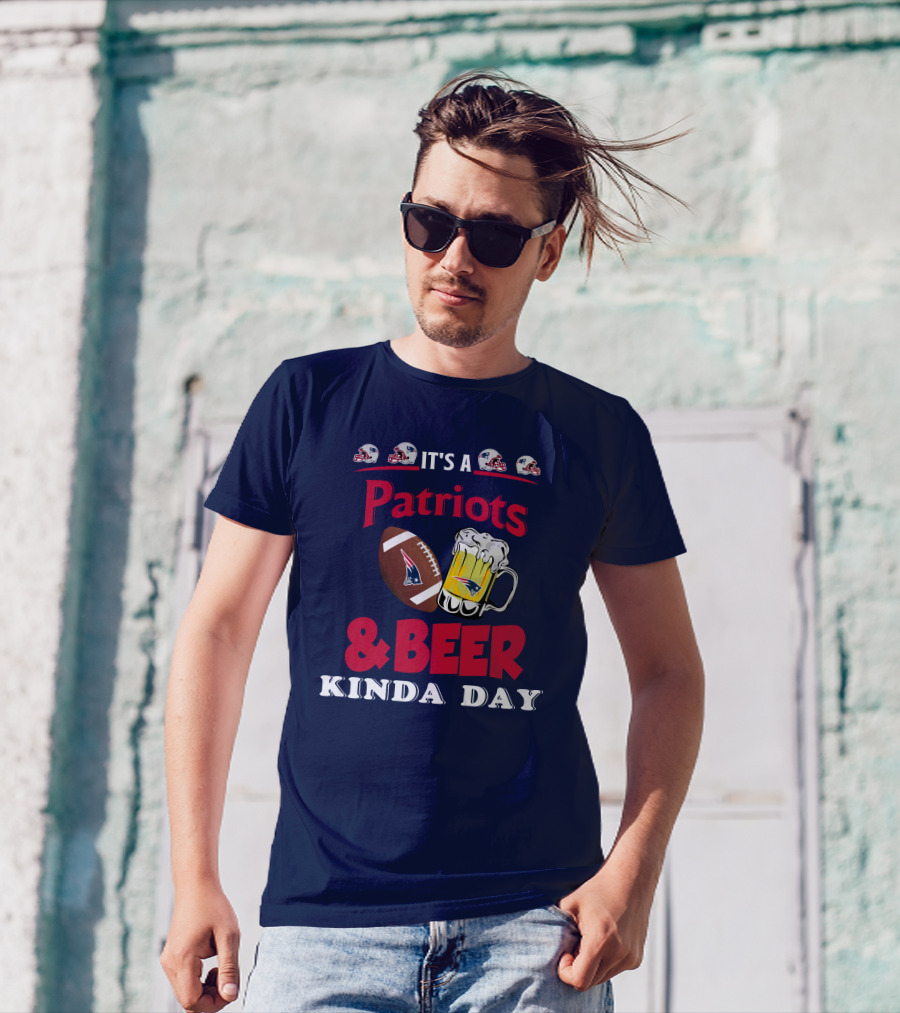 New England Patriots Football And Beer Celebration Day T-Shirt