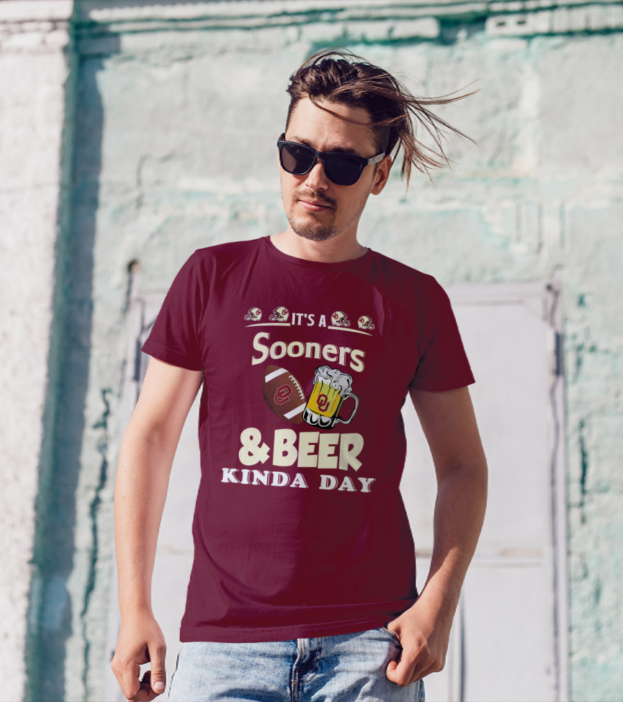 Oklahoma Sooners Football And Beer Kinda Day T-Shirt