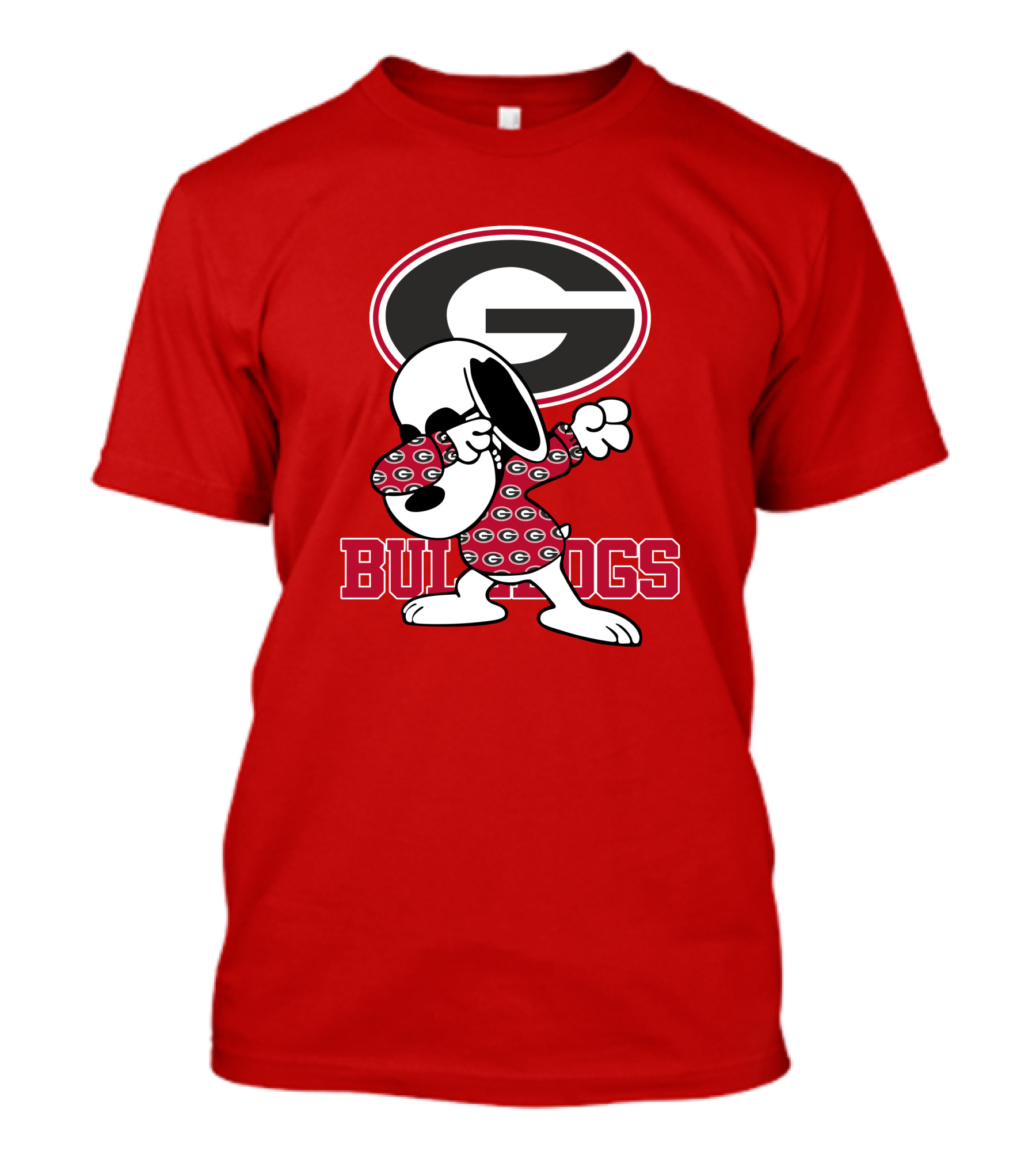 Georgia Bulldogs Snoopy Dabbing University Of Georgia T-Shirt