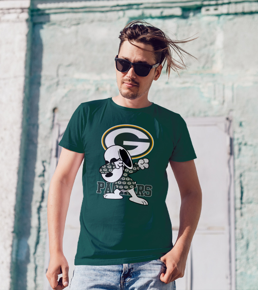 Green Bay Packers Snoopy Dabbing Packers T-Shirt