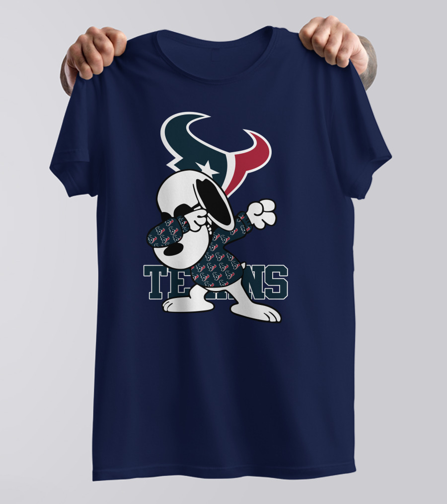 Houston Texans Snoopy Dabbing Texans T-Shirt