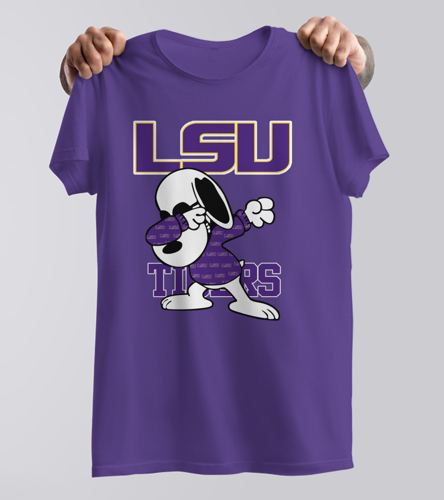 LSU Tigers Snoopy Dabbing T-Shirt