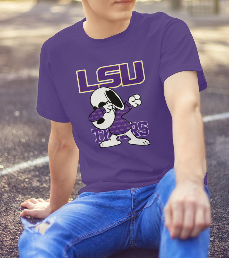 LSU Tigers Snoopy Dabbing T-Shirt