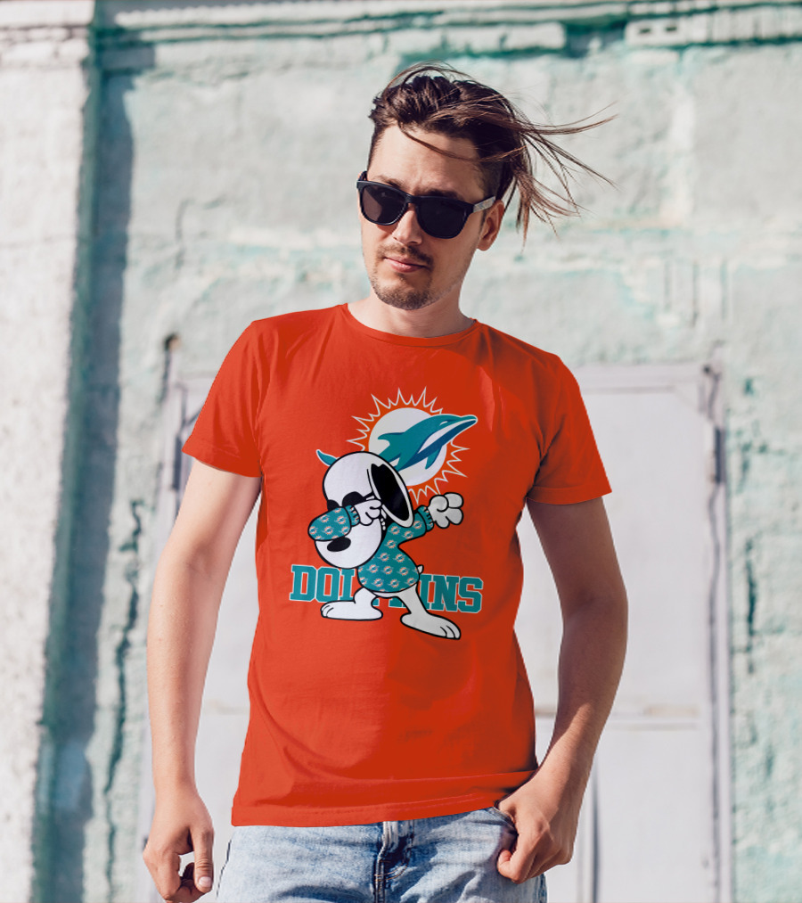 Miami Dolphins Snoopy Dabbing T-Shirt