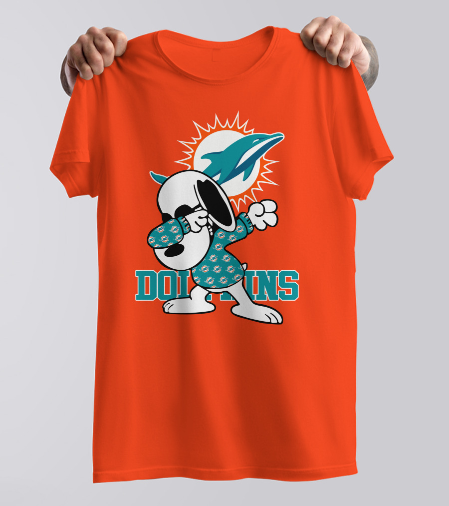 Miami Dolphins Snoopy Dabbing T-Shirt