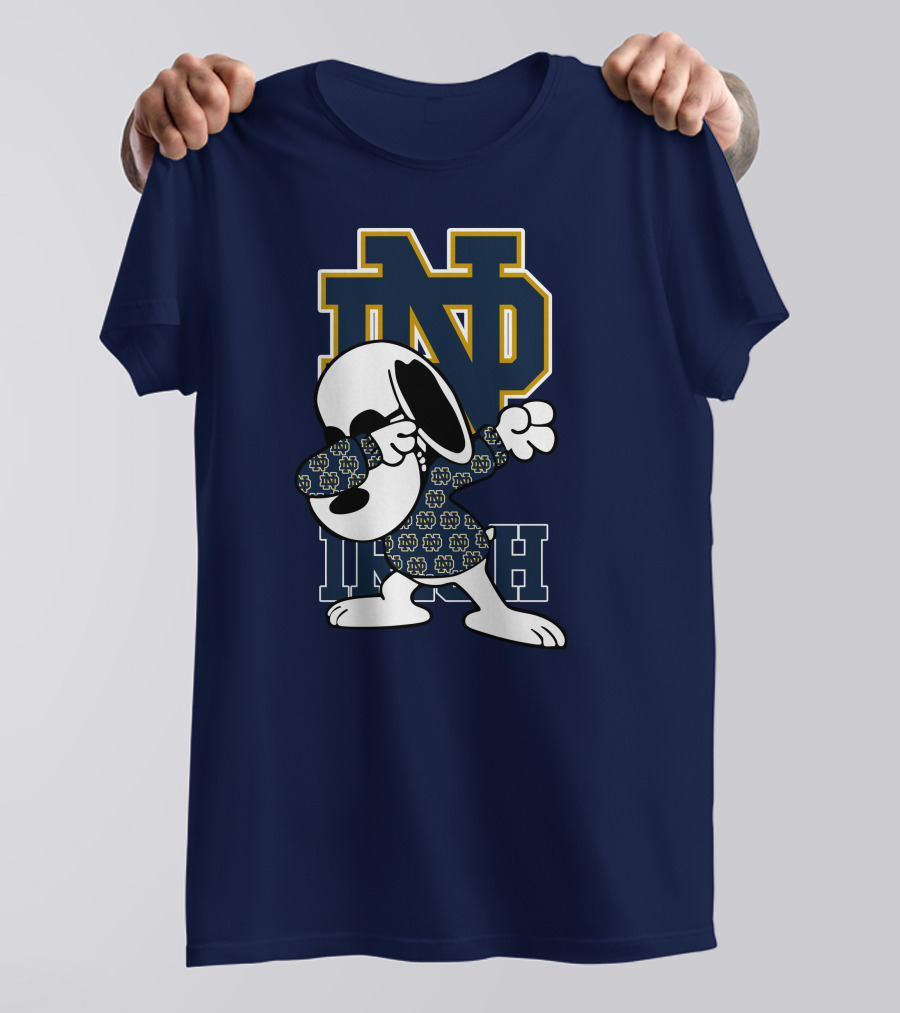 ND Irish Snoopy Dabbing Notre Dame Fighting Irish T-Shirt