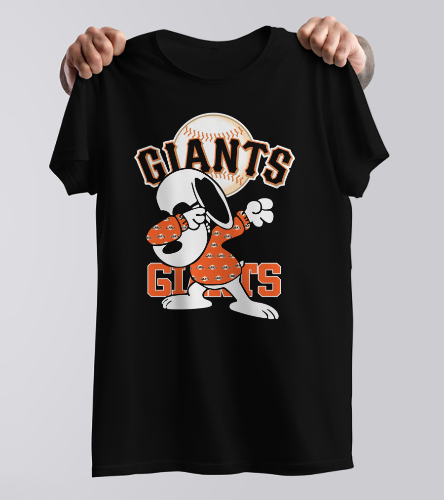 San Francisco Giants Snoopy Dabbing Baseball T-Shirt