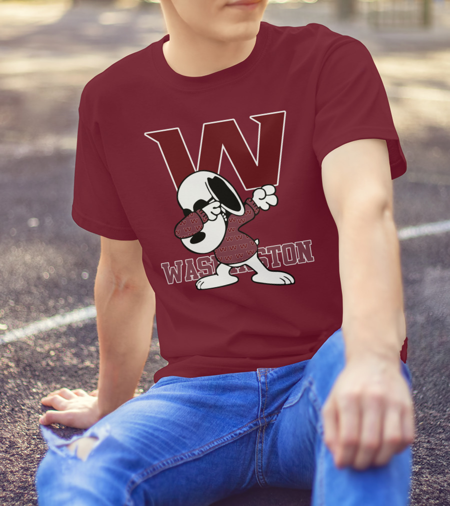 Washington Snoopy Dabbing With W T-Shirt