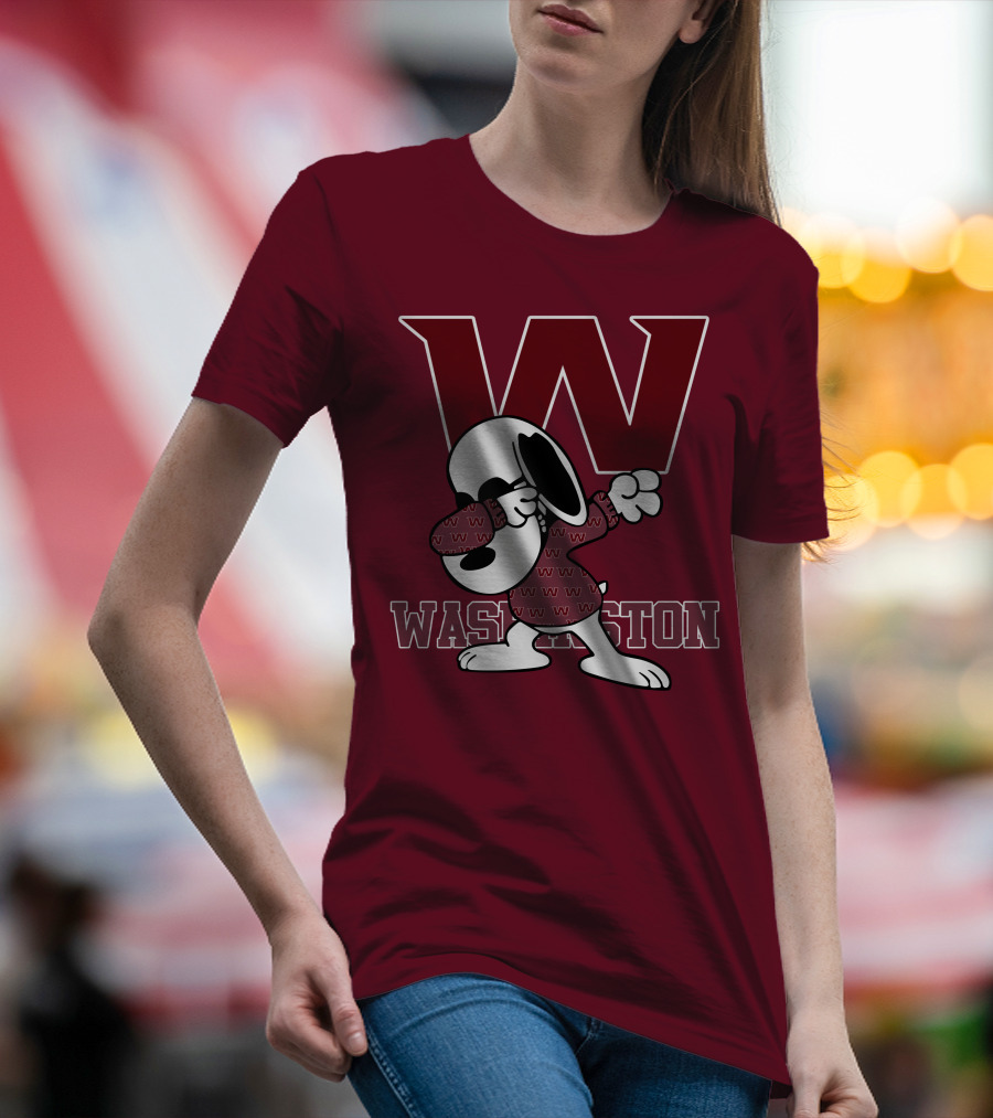 Washington Snoopy Dabbing With W T-Shirt