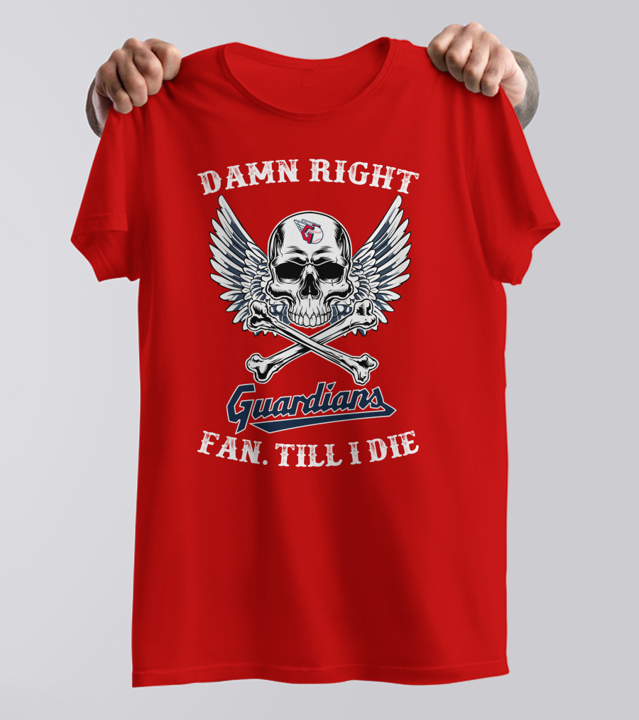 Damn Right Guardians Fan Till I Die Skull Wings T-Shirt