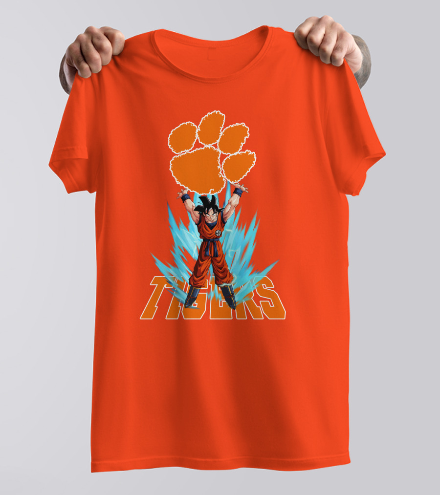Clemson Tigers Super Saiyan Songoku Power Up T-Shirt