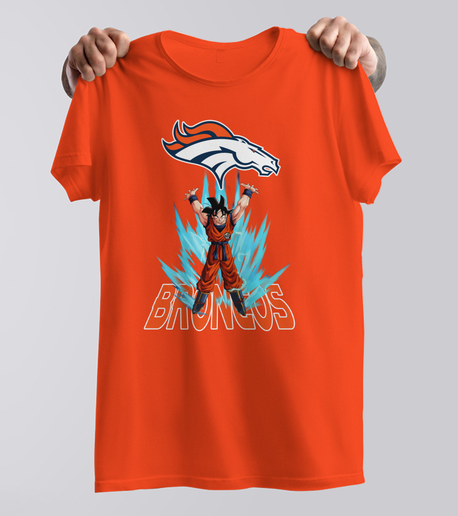 Denver Broncos Super Saiyan Goku Power-Up T-Shirt