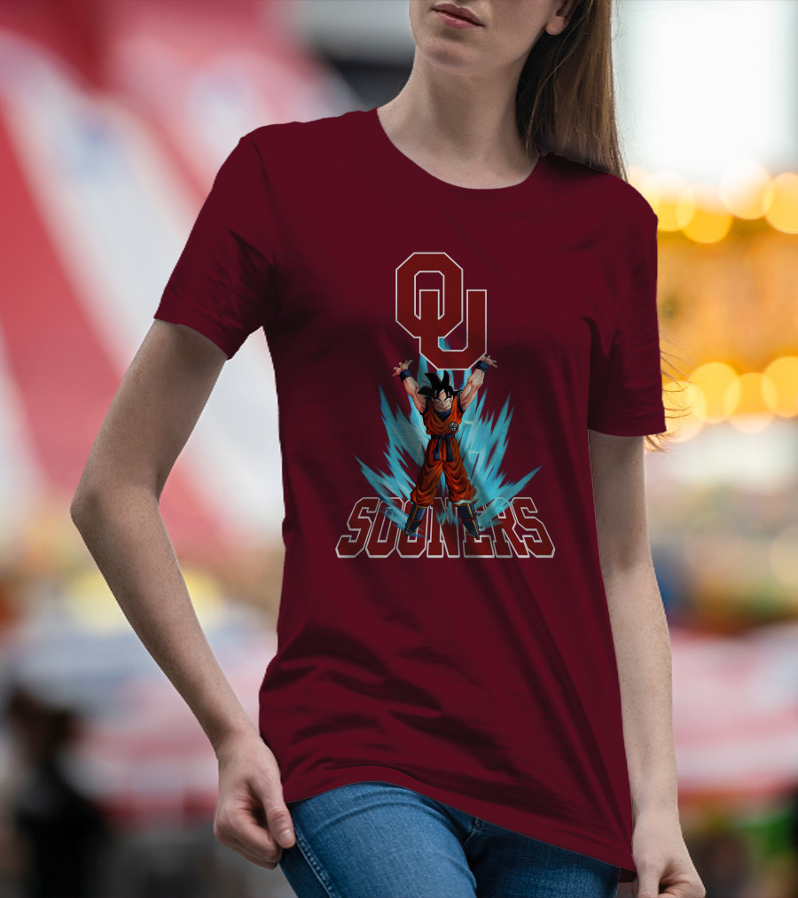 Oklahoma Sooners Ou Songoku Super Saiyan Energy Burst T-Shirt