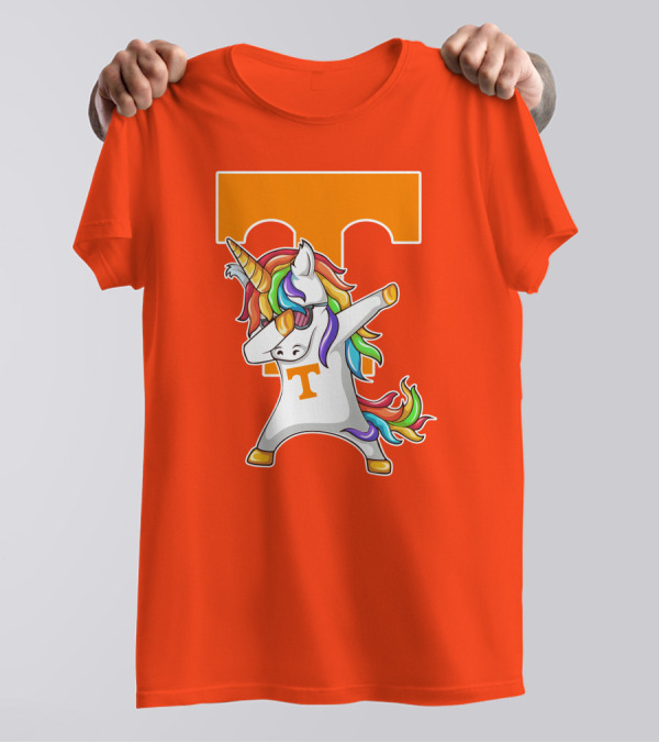 Tennessee Volunteers Dabbing Unicorn With Iconic Orange T T-Shirt