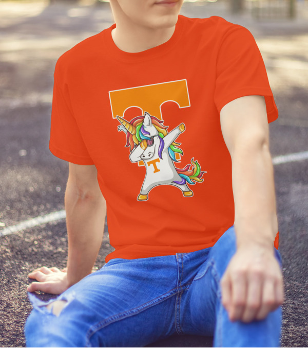 Tennessee Volunteers Dabbing Unicorn With Iconic Orange T T-Shirt