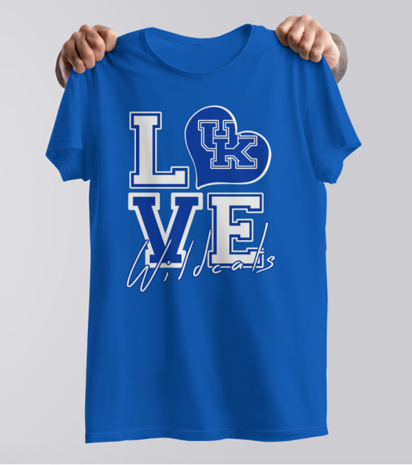 LOVE Kentucky Wildcats UK Heart Wildcats T-Shirt