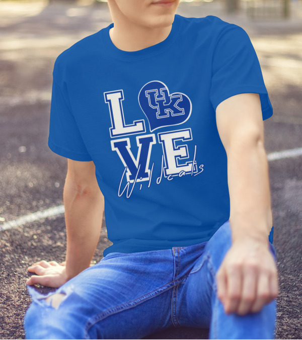 LOVE Kentucky Wildcats UK Heart Wildcats T-Shirt
