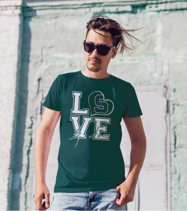 Love Spartans Michigan State Heart T-Shirt
