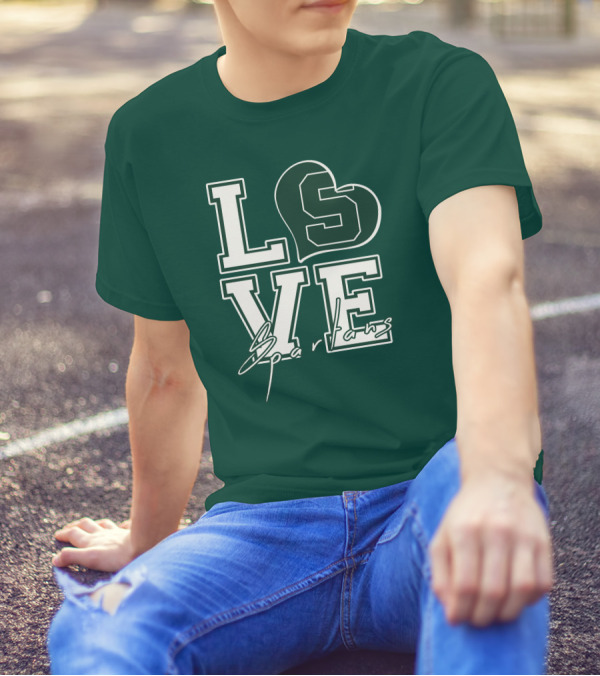 Love Spartans Michigan State Heart T-Shirt