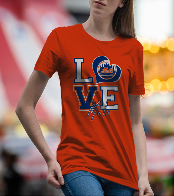 LOVE Mets New York Skyline T-Shirt