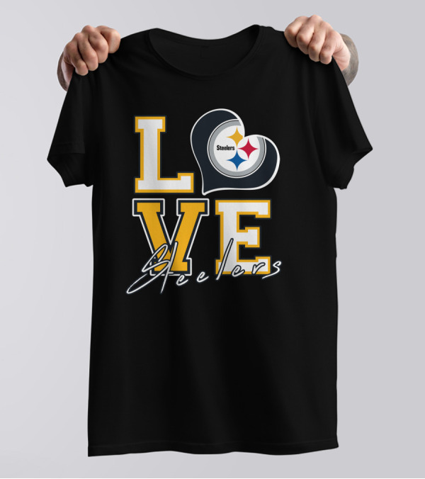 Steelers Love Pittsburgh Steelers Heart T-Shirt