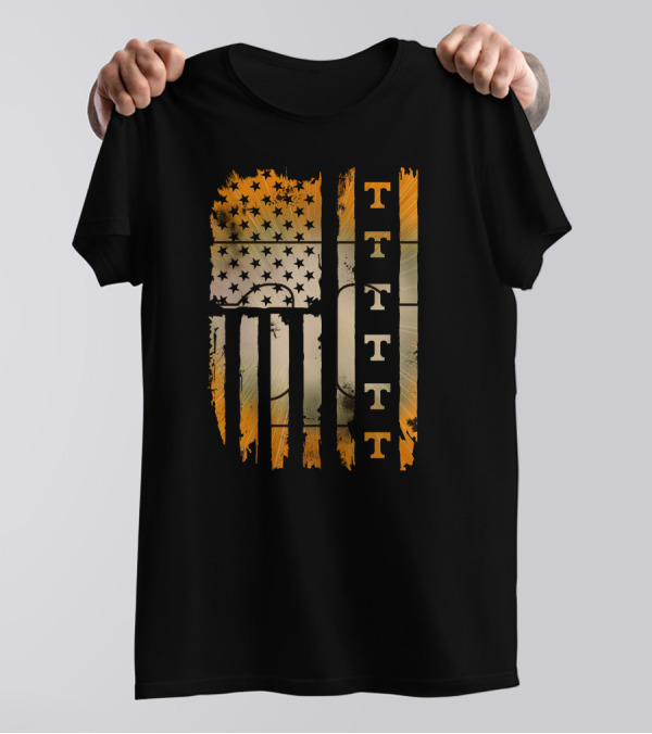 Tennessee Volunteers TTTT American Flag Distressed T-Shirt