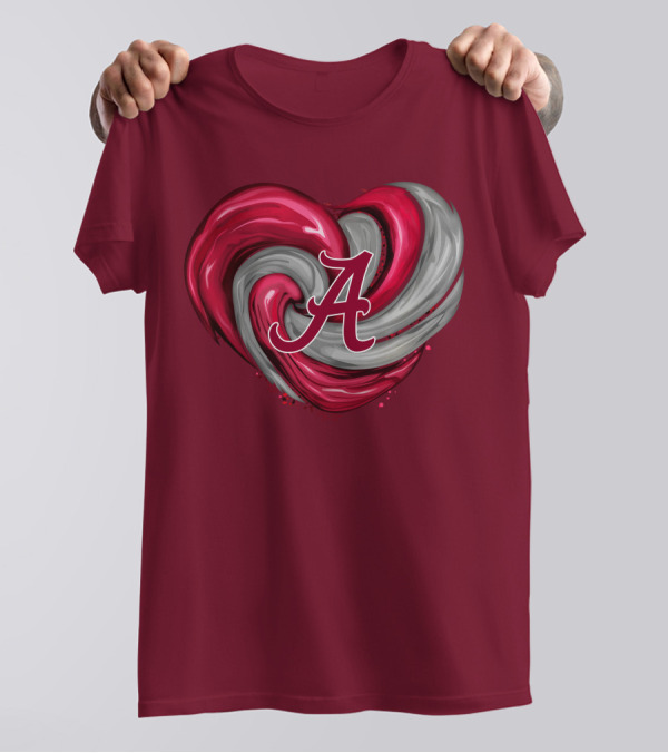 Alabama Crimson Tide Heart Swirl A T-Shirt