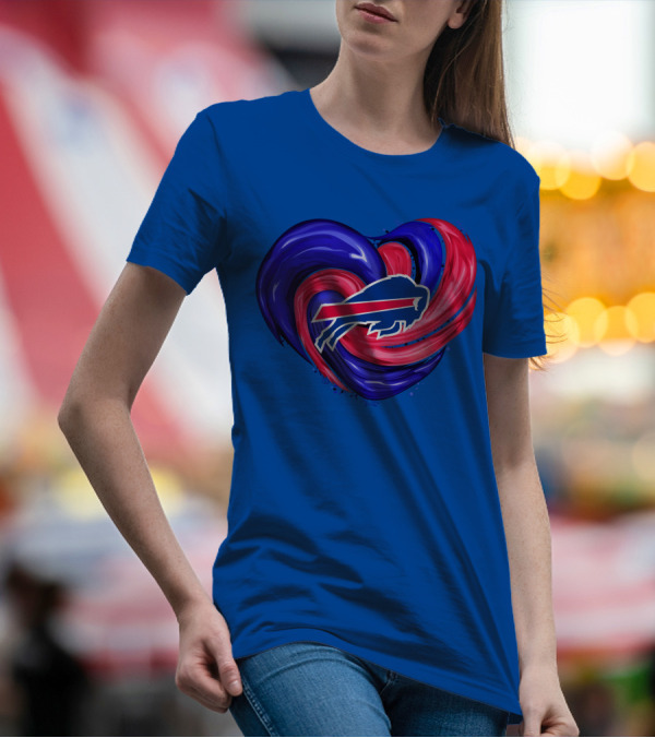 Buffalo Bills Heart Swirl T-Shirt