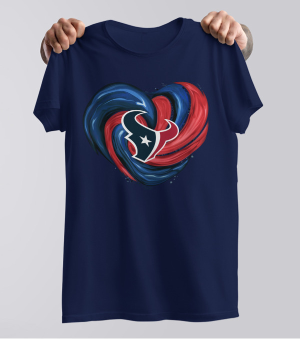 Houston Texans Tornado Heart T-Shirt