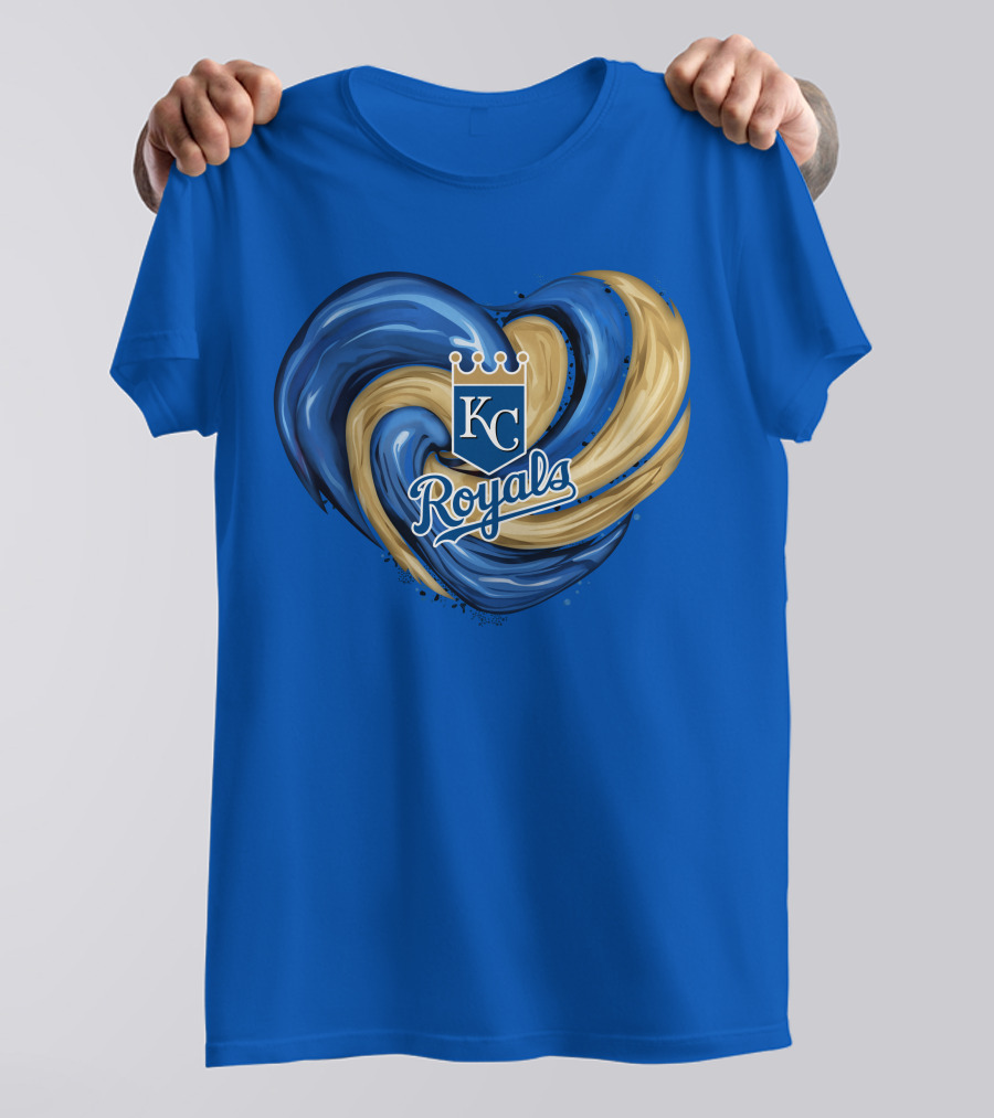 KC Royals Tornado Heart Royals Crest T-Shirt