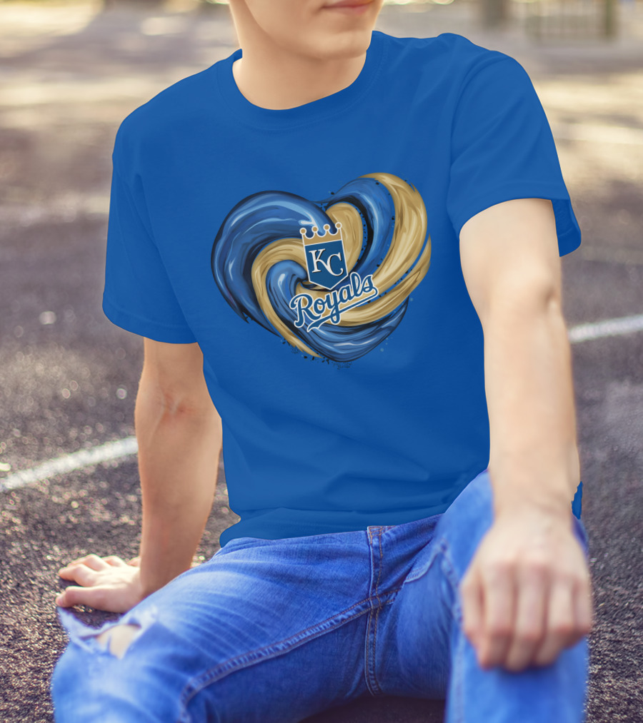 KC Royals Tornado Heart Royals Crest T-Shirt