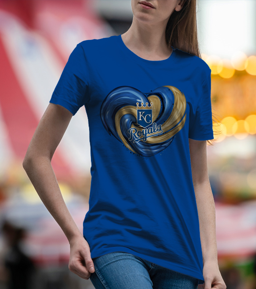 KC Royals Tornado Heart Royals Crest T-Shirt