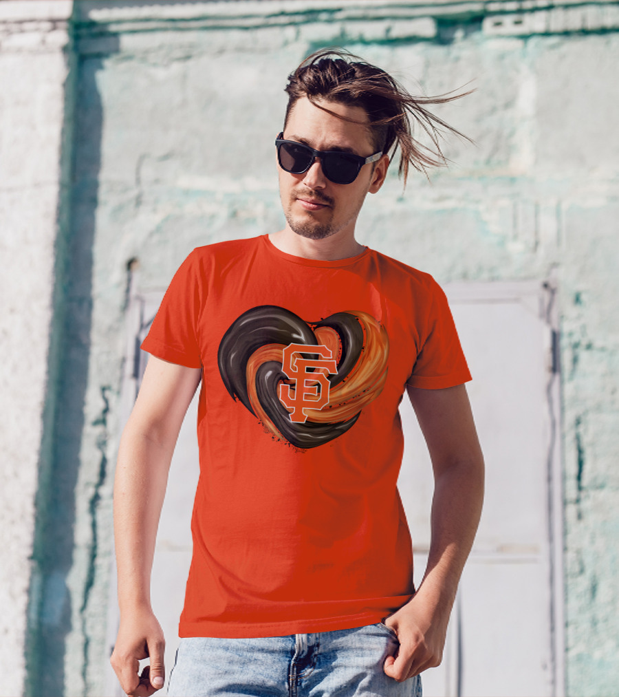 San Francisco Giants Heart Logo Swirl T-Shirt