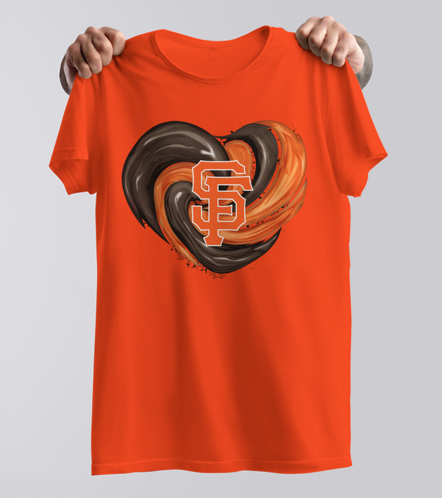 San Francisco Giants Heart Logo Swirl T-Shirt