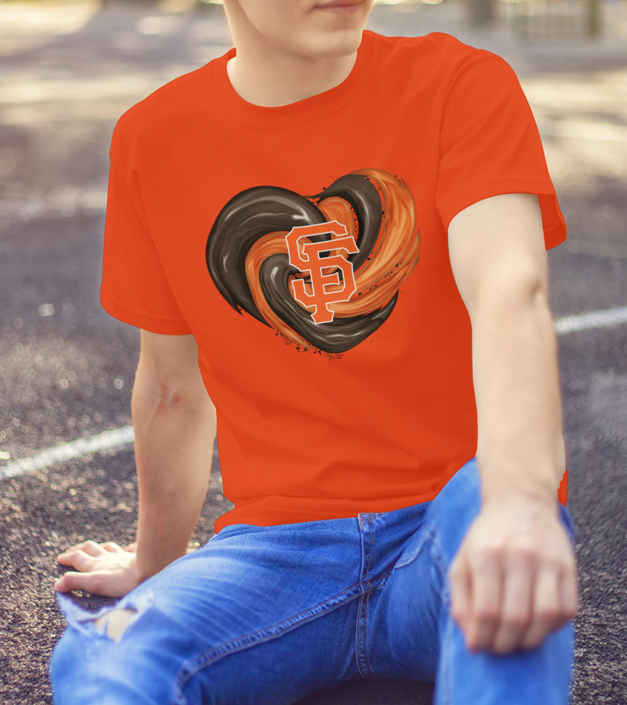 San Francisco Giants Heart Logo Swirl T-Shirt