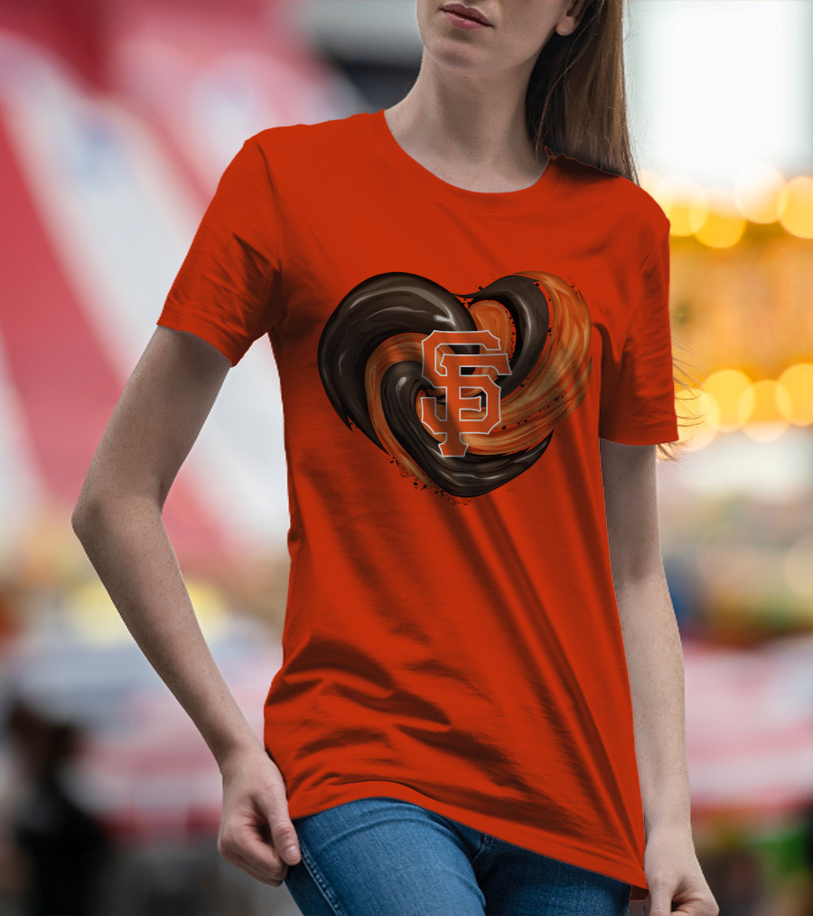 San Francisco Giants Heart Logo Swirl T-Shirt