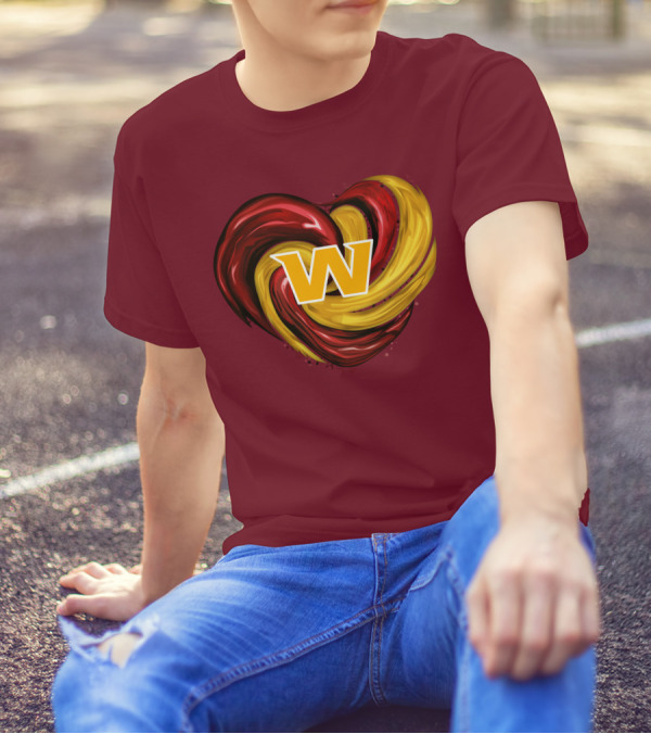 Washington Football Team Tornado Heart W Emblem T-Shirt