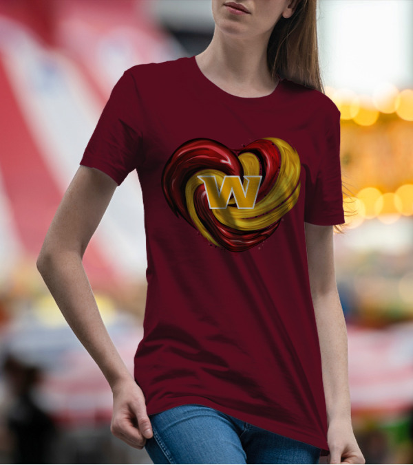 Washington Football Team Tornado Heart W Emblem T-Shirt