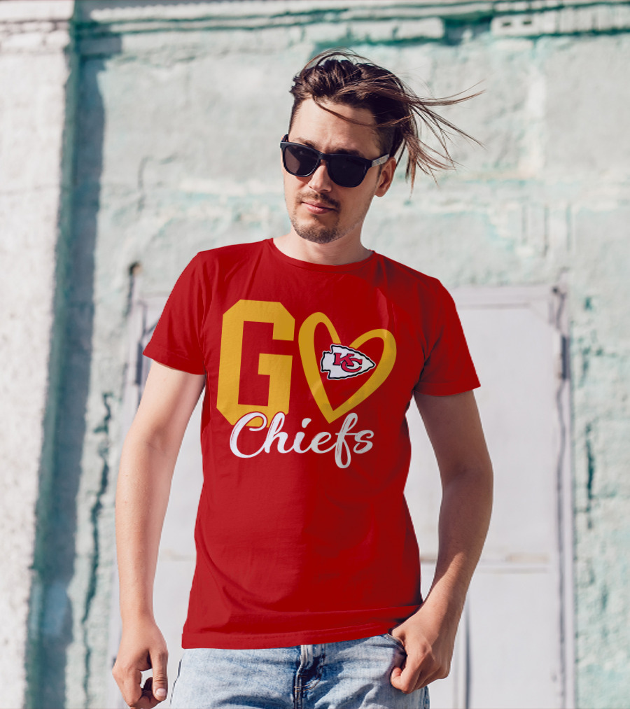 Go Chiefs KC Heart T-Shirt
