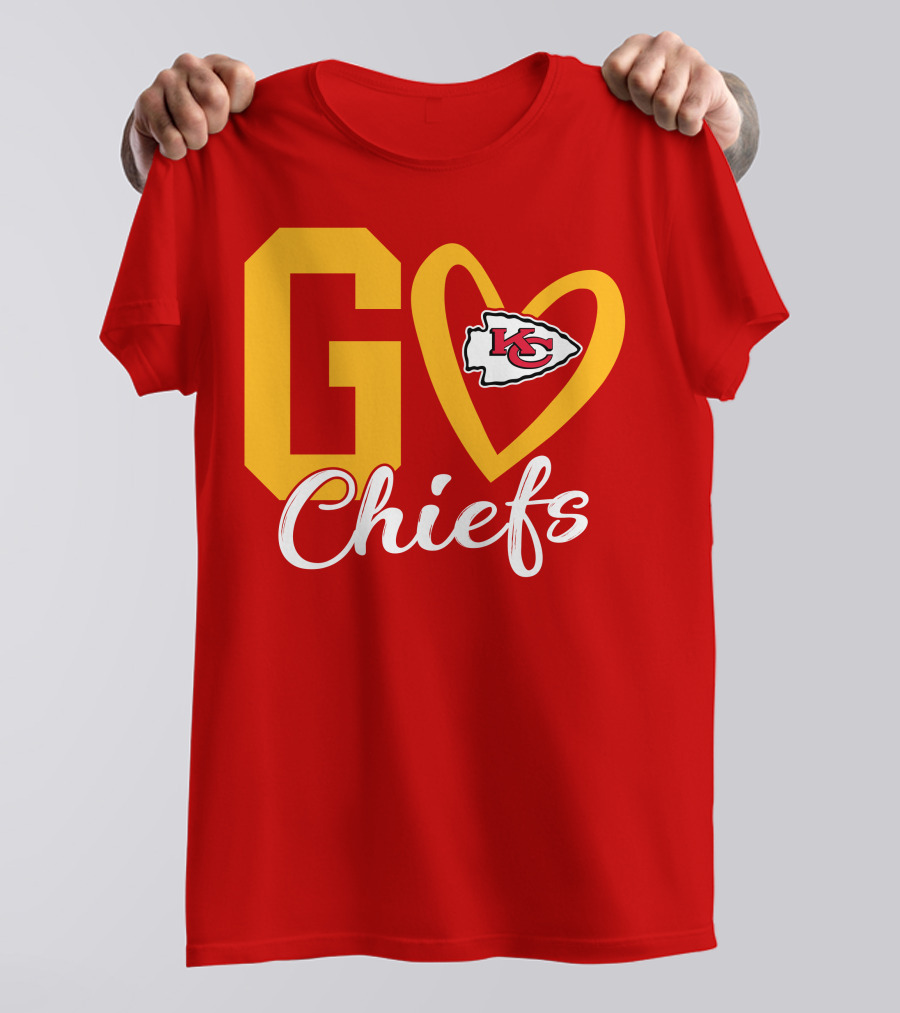 Go Chiefs KC Heart T-Shirt
