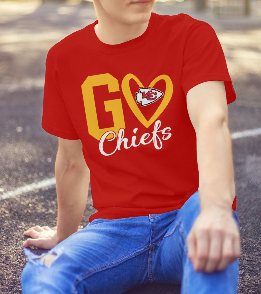 Go Chiefs KC Heart T-Shirt
