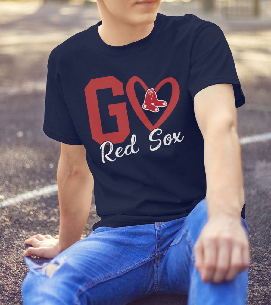 Go Red Sox Heart Socks T-Shirt