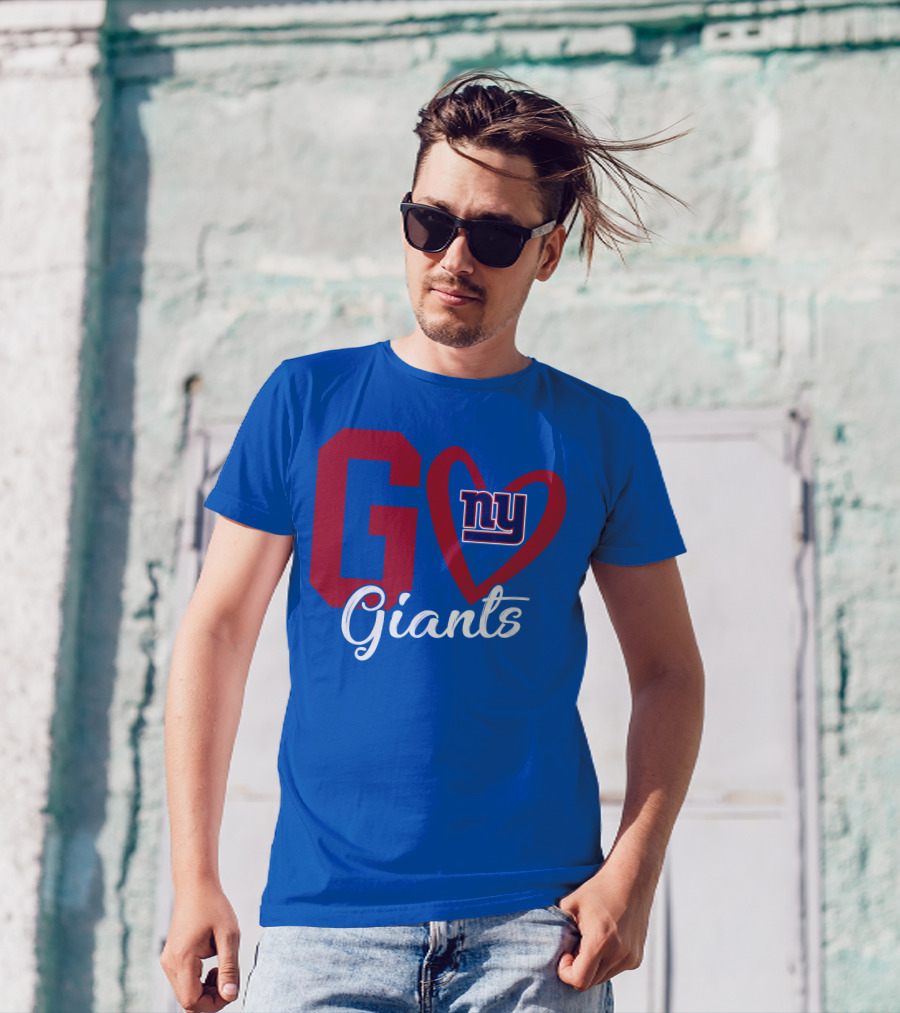Go Giants NY Giants Heart T-Shirt
