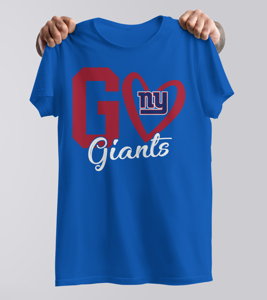 Go Giants NY Giants Heart T-Shirt
