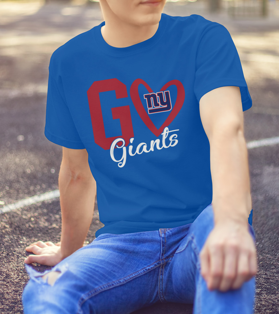 Go Giants NY Giants Heart T-Shirt