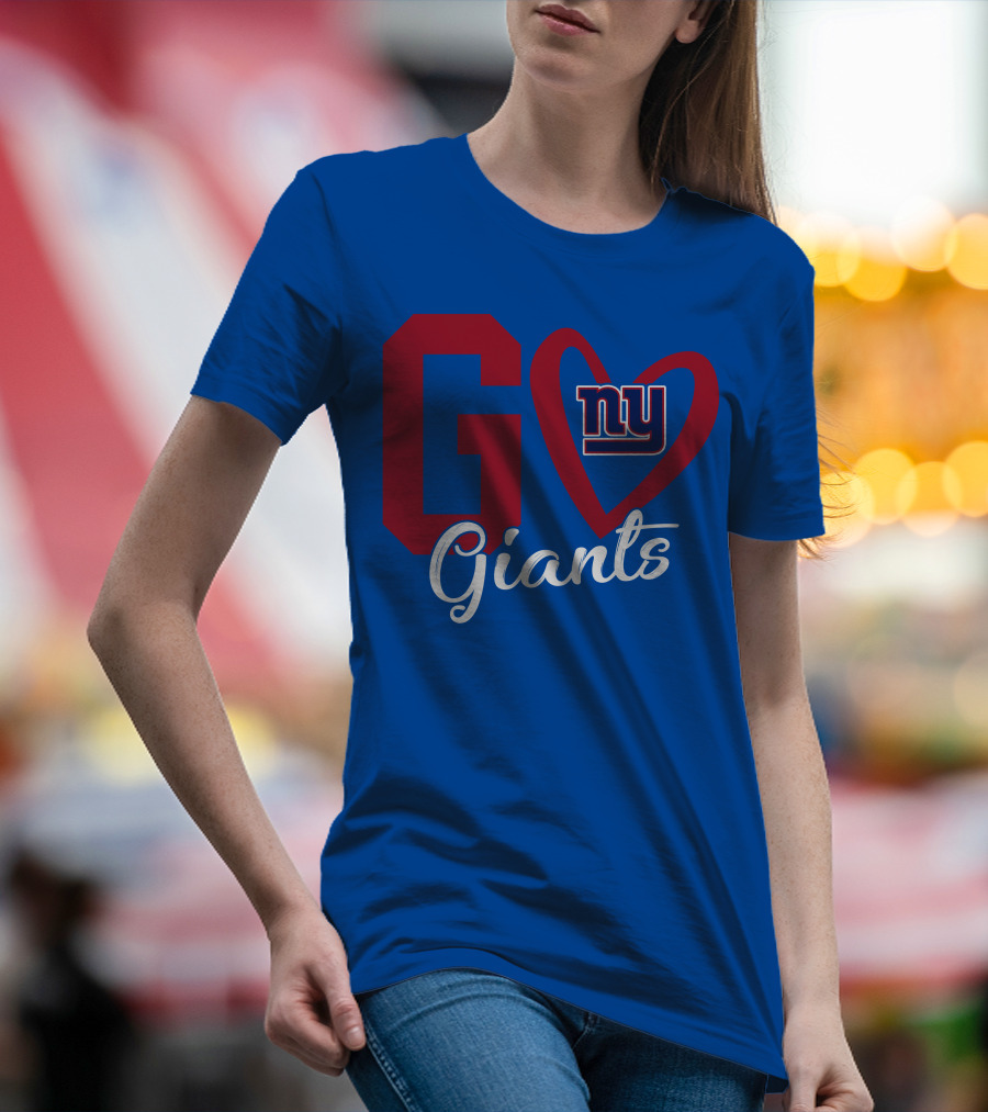 Go Giants NY Giants Heart T-Shirt