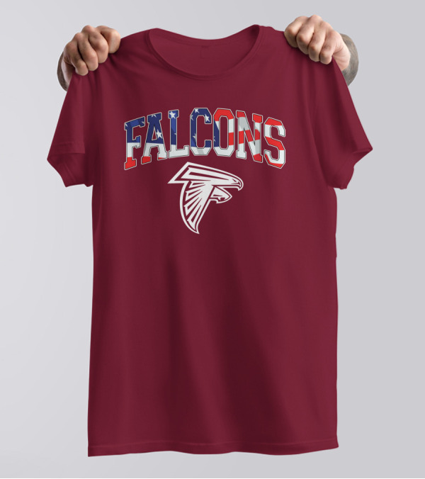Falcons American Flag Patriots Football T-Shirt