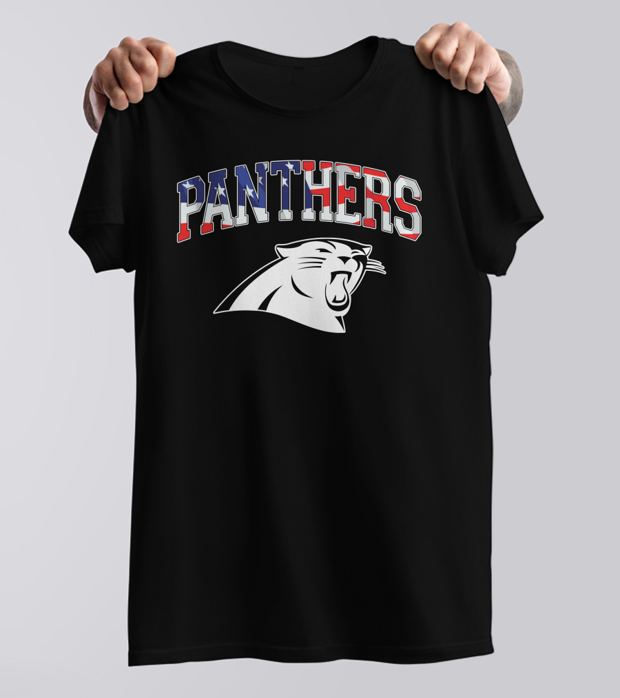 Panthers American Flag T-Shirt