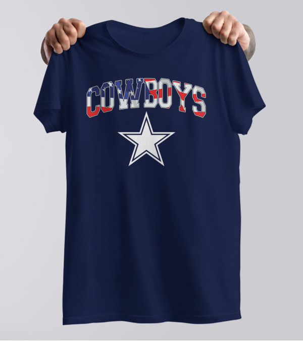 Dallas Cowboys COWBOYS American Flag Star T-Shirt