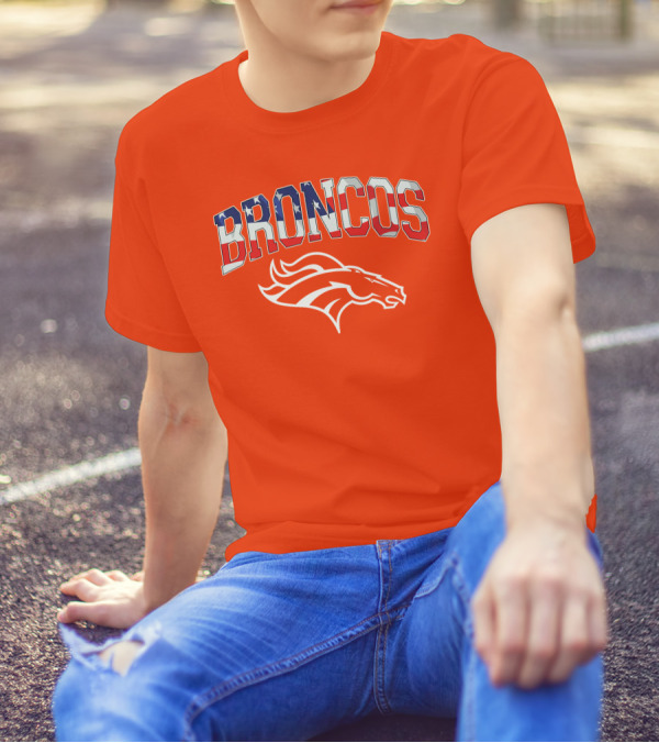 Denver Broncos American Flag T-Shirt